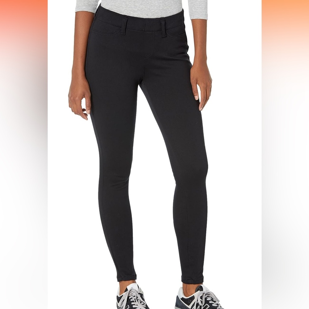 Amazon Essentials Women’s Black Pull-On Jeggings Large 14 Skinny Stretch Pants